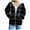 Black, variant on ORT Womens Plus Size Hoodies Sweatshirt Long Sleeve Zip Up Drawstring Jacket Coat Outwear with Pocket(Pink,XXL)