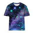 thumbnail image 3 of Fesfesfes Blouse for Women's Fashion Printed Short Sleeves Blouse Round Neck Casual Tops Womens Shirts S(US:4), 3 of 3