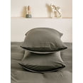 thumbnail image 6 of Dark Grey Bedding Sets King Grey Duvet Cover Set Solid Pattern Washed Microfiber, No Filling, 6 of 9