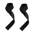 thumbnail image 2 of Lipstore 2 Pieces Weight Lifting Straps Deadlift Straps for Gym Exercise Powerlifting Black, 2 of 8
