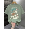 thumbnail image 2 of 1pc Men's Graphic T-Shirt Beach Vacation Casual Summer Wear Printed Loose Fit Short Sleeve T-Shirt, 2 of 10