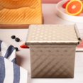 thumbnail image 4 of Square Loaf Pan with Lid Toast Mold Bread Pan Pullman Loaf Pan with Cover Non-Stick Mini Water Cube Toast Box, 4 of 5