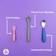 thumbnail image 5 of Cucharas de silicona para bebés: cucharas de alimentación para bebés de primera etapa con punta suave, utensilios para bebés flexibles para padres y autoalimentación, ultra duraderas y resistentes a la masticación, aptas para lavavajillas, juego de 3 Verde mate, rosa, blanquecino, 5 of 5