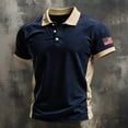 thumbnail image 3 of Homeyce Men's Us 250th Anniversary Print Polo Shirts Short Sleeve American Flag Polo Shirts 4th Of July Independence Day Polo Shirt Button Up 250th America Anniversary Patriotic Shirts,Multicolor XL, 3 of 3