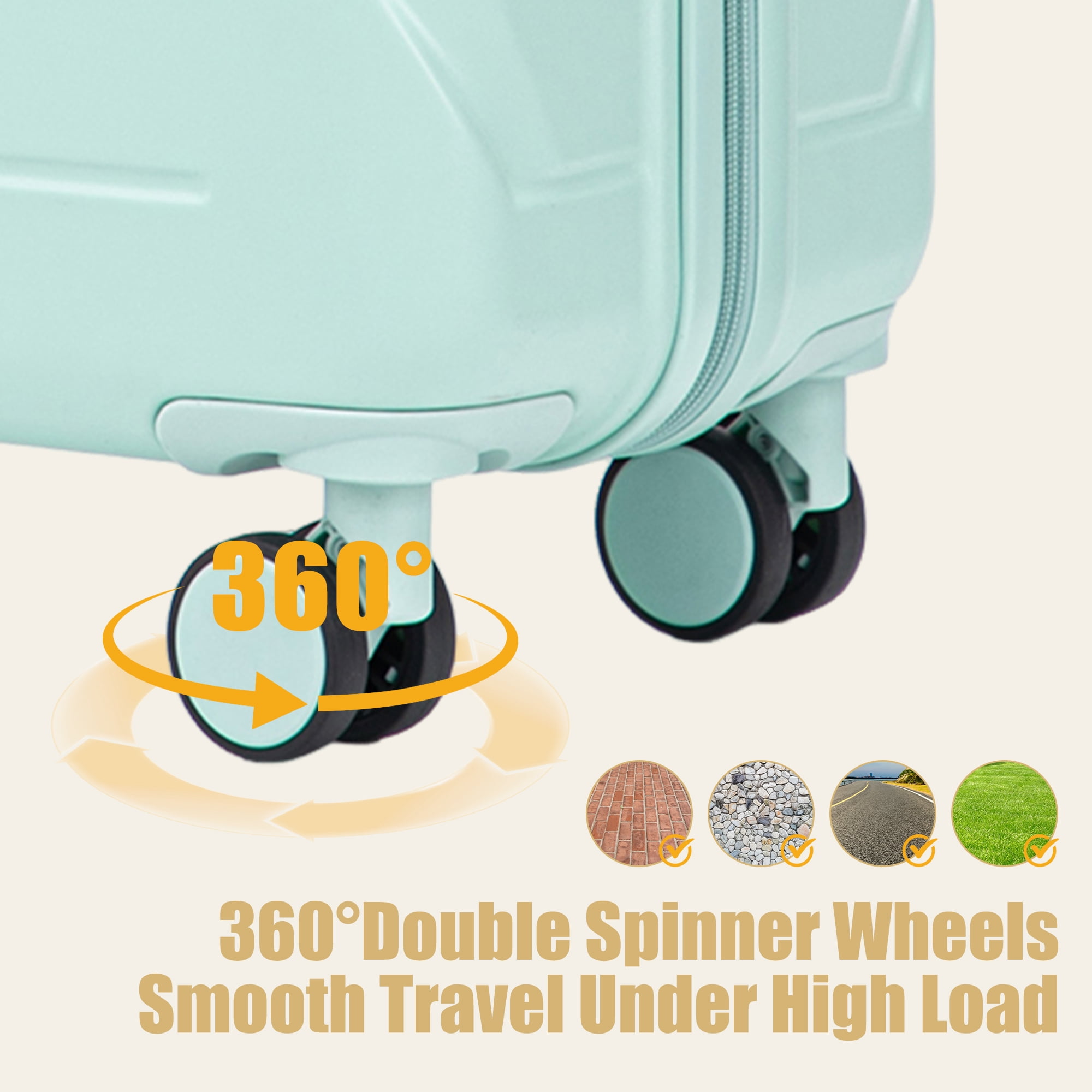 28 Inch ABS Hardside Checked Luggage, Scratch Resistant Spinner Suitcase with Combination Lock