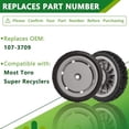 thumbnail image 3 of 2Pack Lawn mower Rear Wheels Gear Assembly Replacement for Toro 107-3709 8 inch wheels, 3 of 7