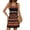 Coffee, variant on Short Summer Dresses for Women 2025 Trendy Cinch Waist Mini Dress Casual Floral Print Sleeveless Drawstring U Neck Beach Sundresses