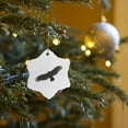 thumbnail image 7 of 3drose, Photograph of a Turkey Vulture Flying Above Looking for Its Next Meal., 3 inch Snowflake Porcelain Ornament, 7 of 7