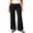 Black #030, variant on Fold Over Yoga Pants for Women Wide Leg High Waist Gym Stretch Fall Lounge For Sport Workout Yoga M