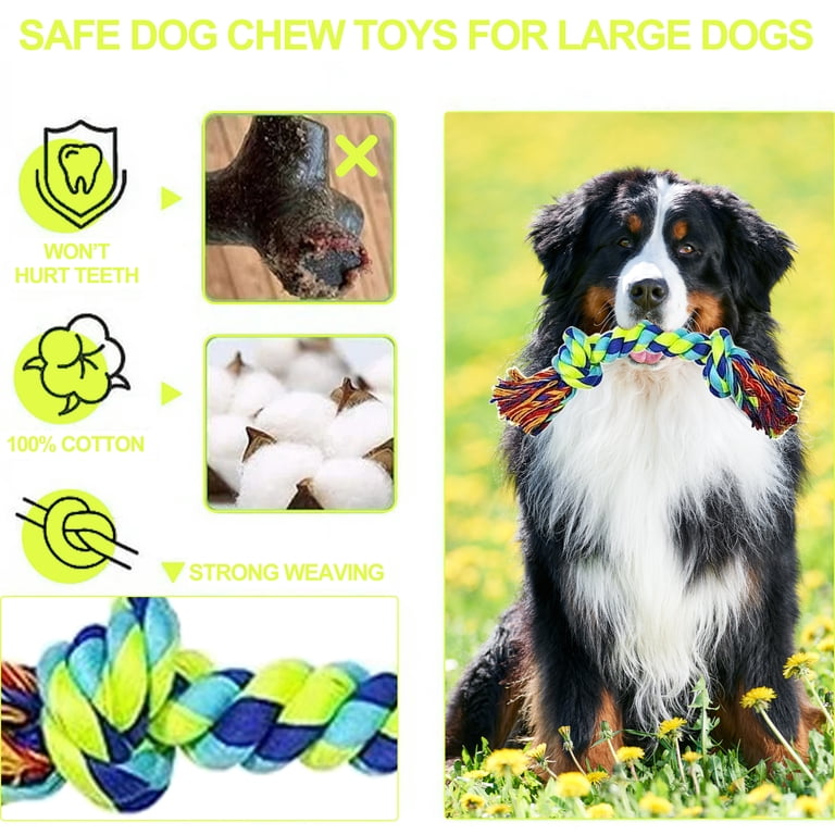 WEPSEN 9 Pack Rope Dog Chew Toys for Aggressive Chewers photo 8