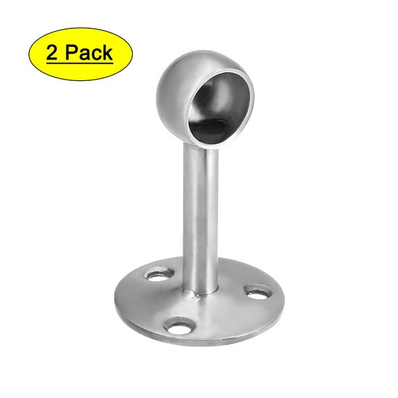 Uxcell 0.63" Pipe Dia 304 Stainless Steel Clothes Lever Bracket, 2 Pcs