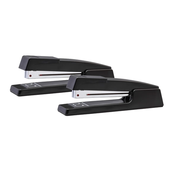 Bostitch Office Executive Grapadora de 20 hojas de metal, negro, paquete de 2 (B440-BLK-2PK)