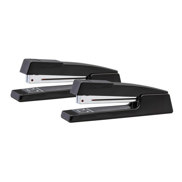 Bostitch Office Executive Grapadora de 20 hojas de metal, negro, paquete de 2 (B440-BLK-2PK)