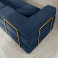 thumbnail image 3 of Timbernest 108" Modular Sectional Sofa with L-Shape Chaise, Oversized Cloud Couch, Convertible Sleeper Sofa, Folding Corduroy Sofa Bed for Living Room, Blue, 3 of 10
