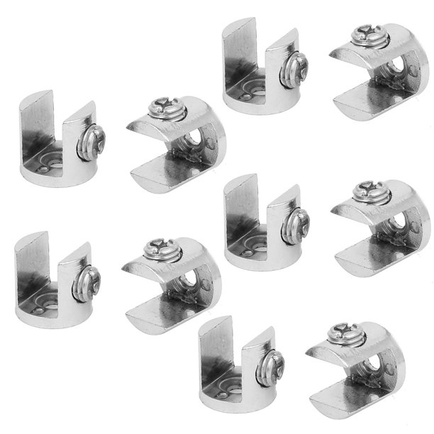 Clip de estante ajustable de aleación de zinc, abrazaderas, soportes, 10 piezas para vidrio de 9 mm a 12 mm de grosor