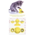 thumbnail image 2 of Interactive Cat Toy Rotating Windmill Teasing Scratching Tickling Hairbrush, Chew Toy with Twinkle Ball Catnip, 2 of 6