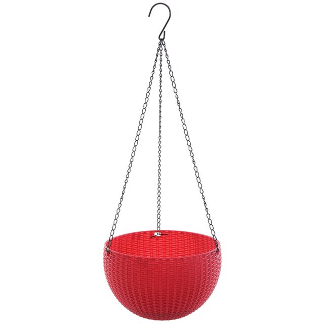 Cesta colgante, maceta de ratán, maceta de arte con riego automático, herramienta de plantación de resina plástica, suministros de jardín kenally JJ23283-09