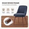 thumbnail image 6 of AFO Dining Chair Set of 4 with Solid Wood Legs, Modern Tufted Back Dining Room Chairs for Kitchen and Cafe, Blue, 6 of 8