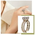 thumbnail image 3 of OUEPLLOZ Clearance Silver Birthstone Rings For Women Non Tarnish Trendy Stackable Gold Rings Dainty Stackable Engagement Wedding Promise Rings(Gold,7), 3 of 4
