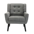 thumbnail image 5 of Jopath Modern Accent Chair with Arms, Upholstered Fabric Reading Side Chair, Ergonomic Accent Chair for Living Room Bedroom, Light Gray, 5 of 7