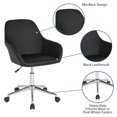 thumbnail image 2 of Cortana Home and Office Mid-Back Chair in Black Fabric, 2 of 9