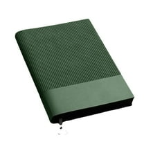 Green A5 Hardcover Thick Notebook 200 Pages, Daily or Men Journal for Writing with Edges, Lined Paper Diary Journaling Notebook for Work