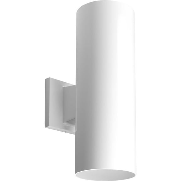 Progress Lighting P5675-LED Cylinder 2 Light LED Outdoor Wall Sconce with Metal Cylinder Shade - 14" Tall