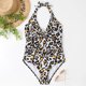 thumbnail image 1 of Traje de baño sexy de una pieza para mujer Traje de baño de dama con cordones Halter sin espalda de verano JShteea El nuevo, 1 of 6