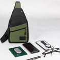 thumbnail image 6 of Chest Bag Crossbody 30cm, Adjustable Strap Multi Pocket for Sports Travel, Layered Compartment Reflective Night Safe, Lightweight Durable Fabric and Outdoor Daily Commute, 6 of 7