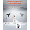 thumbnail image 5 of VEVOR Heavy Duty Light Stand with Casters, Max Height 10.5 ft/320 cm, Adjustable Tripod Stand with Stainless Steel, Photography Wheeled Base Stand, for Studio Softbox, Monolight, Reflector Shooting, 5 of 9