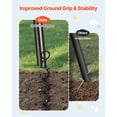 thumbnail image 6 of KFFKFF Outdoor Swing Set with 60 x 32 in Seat and Sturdy Metal A-Frame Stand, 440 lbs Capacity, Includes Spiral Ground Anchors, Perfect for Kids' Backyard Fun, Black with Vibrant Colors, 6 of 9
