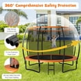 thumbnail image 6 of Topbuy Trampoline 12FT Recreational Trampoline with Ladder Enclosure Safety Pad and Anti-Rust Galvanized Steel Frame Orange, 6 of 9