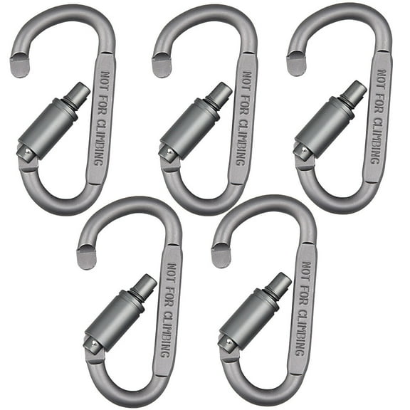 5 Pcs Carabiner Belt Clip Removable Wall Stickers Hiking Travel