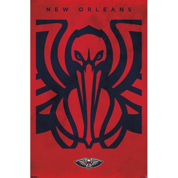 NBA New Orleans Pelicans - Logo 25 Wall Poster, 22.375" x 34"