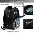 thumbnail image 4 of Easygdp Cute Rabbit Floral Mochila para Laptop de Viaje con Puerto USB, Mochila para Laptop con Puerto de Carga USB para Mujeres y Hombres, 4 of 7