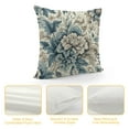 thumbnail image 4 of COMIO Blue Flowers Pillow Covers Leaf Floral Pillow Cover Home Decorative Sofa Leaves Vintage Pillow Cases Cushion Cover, 4 of 5