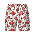 thumbnail image 4 of Lsque Mens Swim Trunks Amanita Red Mushroom Pattern - Bathing Suit Compression Liner - Beach Swim Shorts Swimwear - (S-3XL) - Stretch Quick Dry -X-Large, 4 of 9