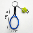 thumbnail image 1 of 12Pcs Mini Tennis Racket Ball Keychain Pendant Bag Accessories for Bag Sport Advertisement Fans Souvenirs Key Ring, 1 of 5