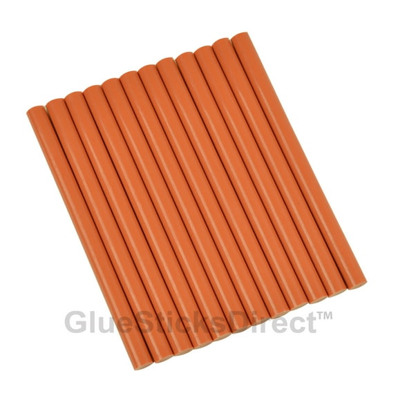 GlueSticksDirect Burnt Orange Colored Glue Sticks Mini X 4" 24 Sticks