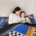 thumbnail image 5 of Castle Fairy Geometric Checkered Flag Queen Comforter Set,Racing Car Bedding Comforter Set, 5 of 8