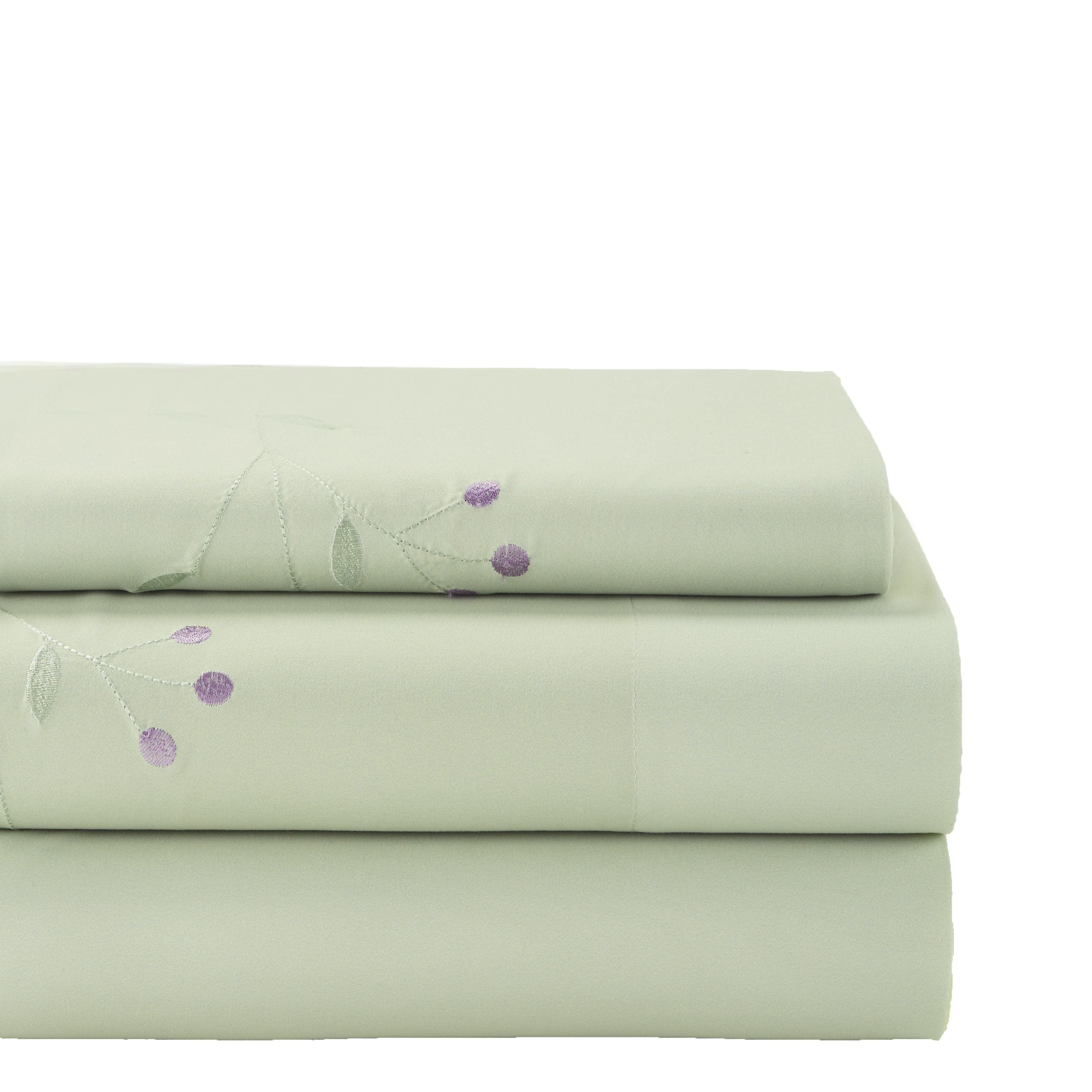 Shabby Chic Sheet Set Bedding Set for Summer Bedroom Queen, Green