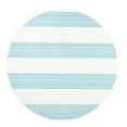 thumbnail image 2 of TOWN & COUNTRY BASICS Cabana Stripe Indoor Outdoor Placemats 4-Pack Set, Reversible and Easy Clean, Teal Blue/White, 15" Round, 2 of 13