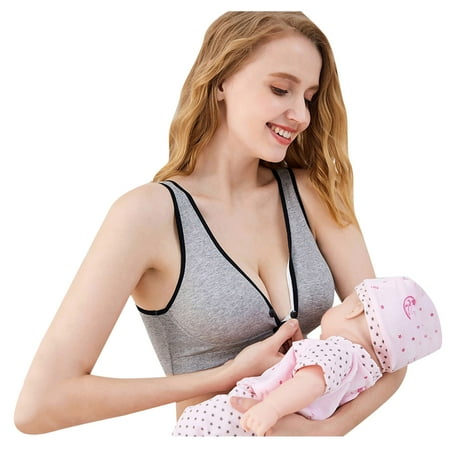 

Cathalem Lingerie for Women plus Size Set With Front Bra Feeding Vest Underwear Gathered Buckle Push up Bra Lingerie Set Underwear Dark Gray X-Large