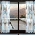 thumbnail image 2 of BZSMCE Window Curtain Panels Set Of 2 In Blue Floral Crown Bunny Printed, 2 of 4
