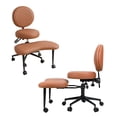 thumbnail image 4 of TidBay Cross-Legged Office Chair with Wheels, Meditation Chair with Back Support, Criss-Cross Desk Kneeling Chair for Home Yoga, Adjustable Height, Rotating Footrest, 4 of 7