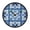 Blue Snowflake, variant on Indoor 12' Voice-Activated Luminous Decoration Wall Clock With LED Night Light Traditional Color Matching