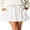 02-White, variant on Bubble Mini Skirts for Womens High Waist Skorts Puffy Hem Skirts with Pockets Black L
