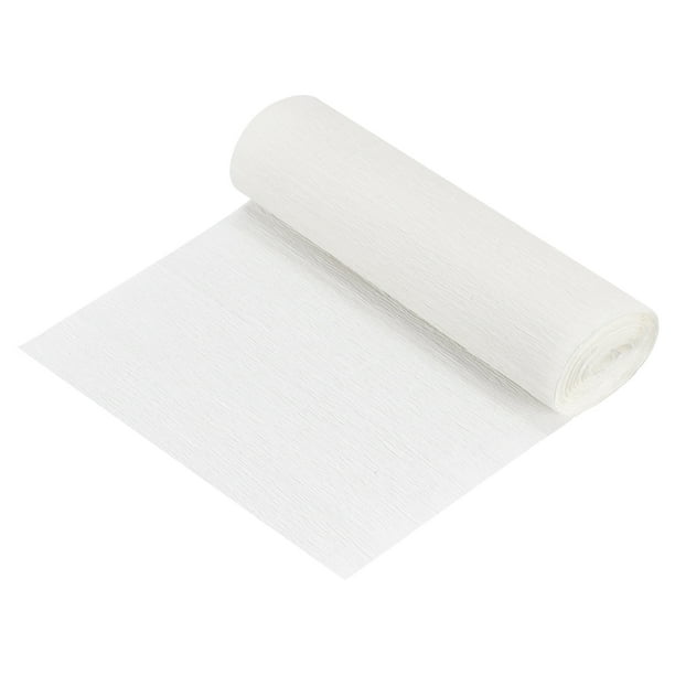 Rollos de papel crepé Uxcell Decoración de papel crepé para fiestas y eventos Blanco