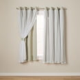 thumbnail image 1 of Cortinas TOWN & COUNTRY LUXE Talia de doble capa, 52 x 63 cm, color arena, 1 of 9