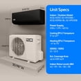 thumbnail image 2 of ACiQ 21 SEER2 Essentials 9000 BTU Single Zone Mini Split Heat Pump System with 16ft Line Set - R32 | Black Air Handler (208/230v), 2 of 8